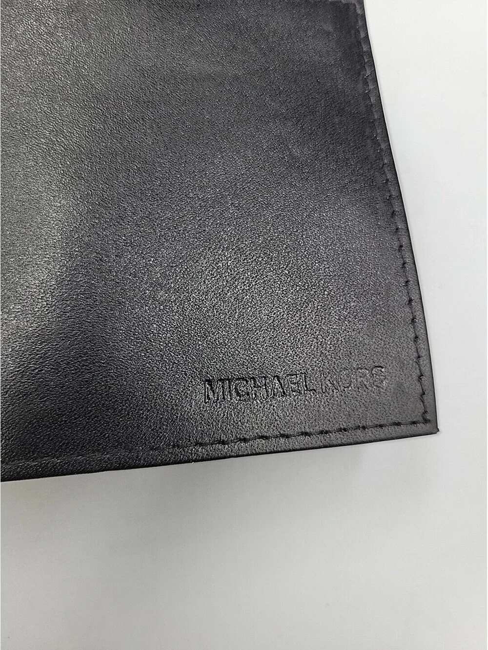 MICHAEL KORS MEN'S BLACK GENIUINE LEATHER ANDY 86F9LAND0L NIB